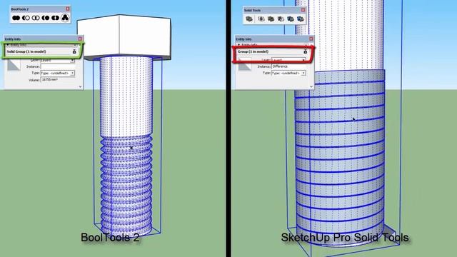 BoolTools 2 vs SketchUp Pro Solid Tools смотреть онлайн