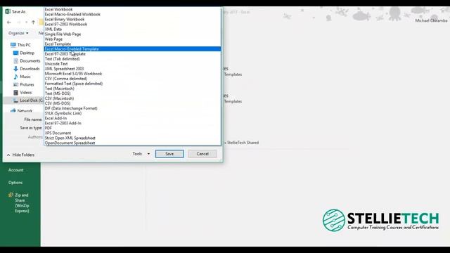 Excel 2016 Tip#5 Saving a workbook as a Template смотреть онлайн