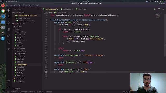 پوش ناتیفیکیشن با جنگو چنلز Push Notification with Django Channels смотреть онлайн