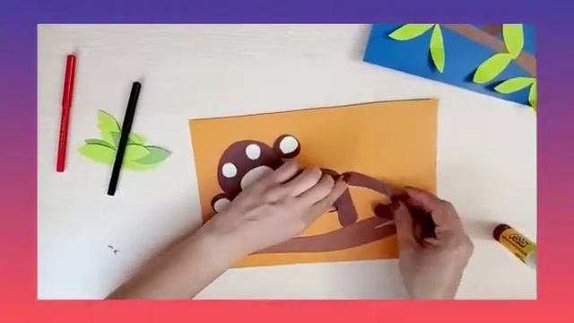 Аппликация:"Обезьянка" смотреть онлайн