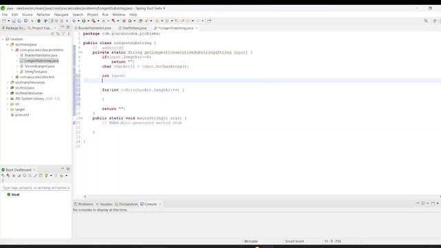Updated: find the longest substring made of consecutive characters with explanation //aabbbc | Java смотреть онлайн