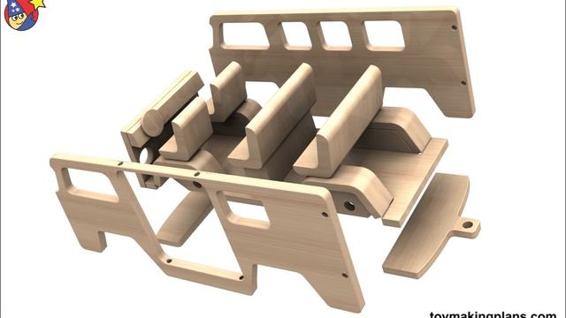 Woodworkers Toy Plans - VW Hippie Van N Beach Trailer смотреть онлайн