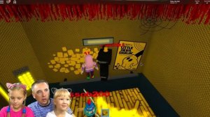 СТРАННЫЙ ЛИФТ в ROBLOX здесь Мистер СКЕЛЕТ Бенди и ЗАБРОШКА! Дочки и папа играют сумасшедший лифт #