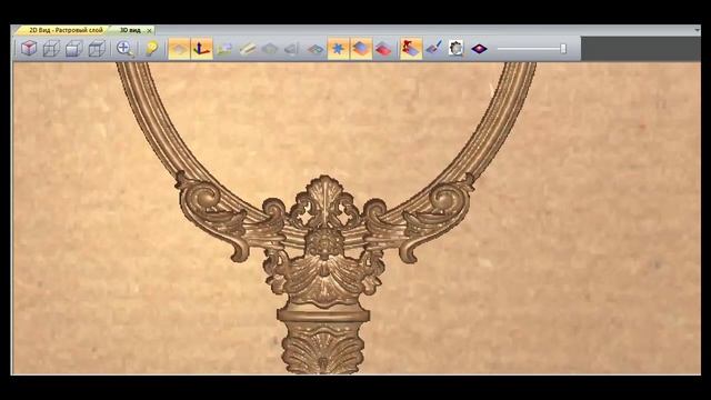 Демонстрация 3D модели Оправа для зеркала смотреть онлайн