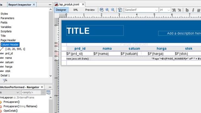 #ZAYIDMUSIAFA 01 : Tutorial Desain lap. menggunakan JASPERREPORT - Java Logic Koneksi ~ mstr_produk смотреть онлайн