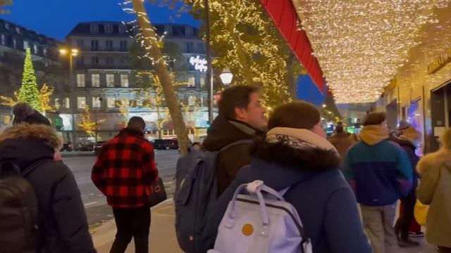 Paris ?? Walking Tour Around Galeries Lafayette Paris- Christmas 2023 #paris #christmas #travel
