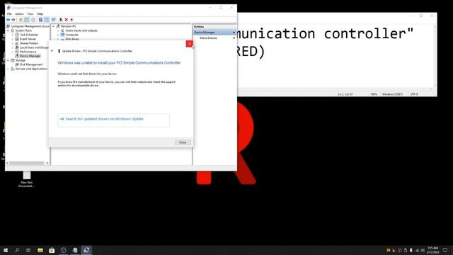 HOW TO FIX PCI simple communication controller ERROR смотреть онлайн