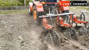 Третья за сезон междурядная обработка картофеля культиватором с окучниками и ежами, Шифенг 240
