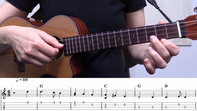 Away In A Manger EASY Fingerstyle Ukulele 🎄Beginner Level Tabs + Tutorial, High or Low G Tuning смотреть онлайн
