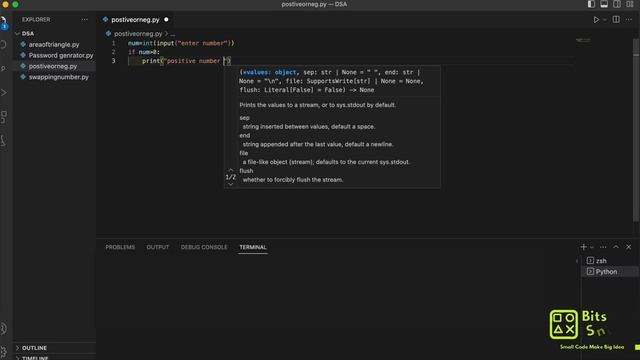 Checking Number Is positive, Negative or equal to zero in Python смотреть онлайн