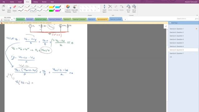 Exercise 4, Q 8 (node-voltage, matrix format) смотреть онлайн