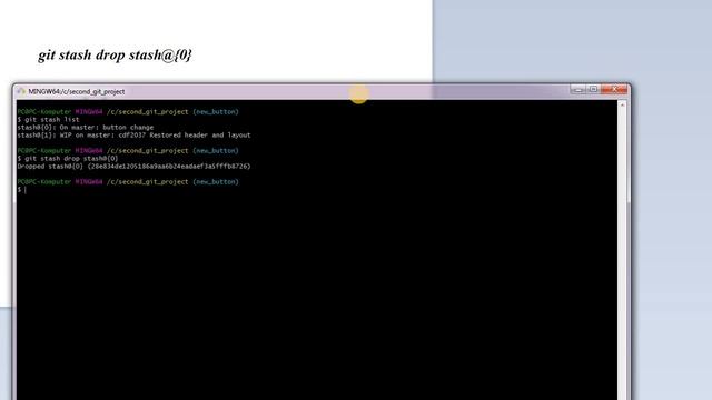 Git - stash #30 usuwanie ze stash'u смотреть онлайн