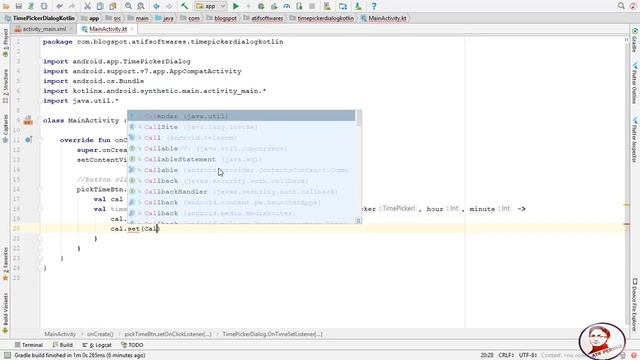 TimePicker Dialog (Kotlin) - Android Studio Tutorial смотреть онлайн