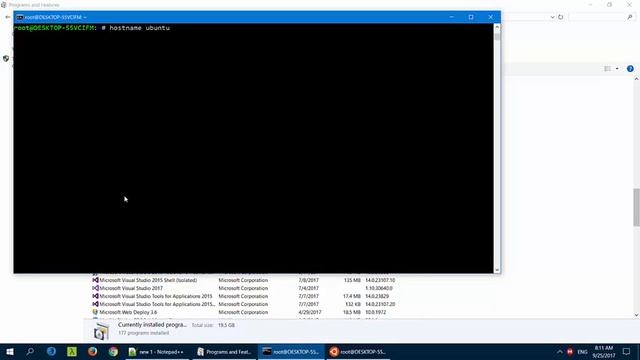 Windows 10 - Linux Sub system - Bash Terminal смотреть онлайн