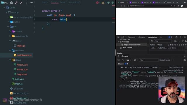 Laravel API e Vue js SPA - Login com JWT na unha PARTE 3 смотреть онлайн