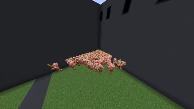 100 Zombie piglin Vs Mutant Zombie | Minecraft mob battle | Minecraft arena смотреть онлайн