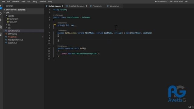 Inheritance : Abstract Class (C# .NET) смотреть онлайн