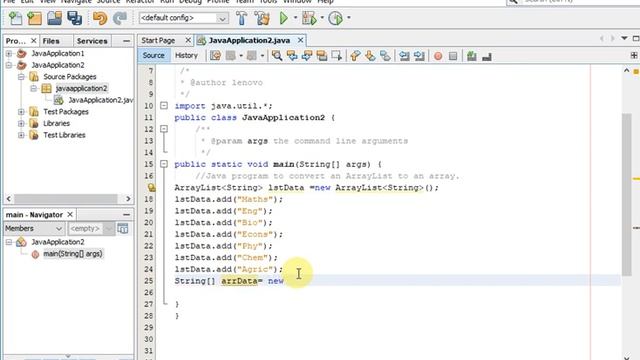 Java program to convert an ArrayList to an array. смотреть онлайн