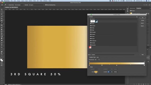 How To Create A Gold Coloured Gradient Photoshop 2020 Tutorial смотреть онлайн