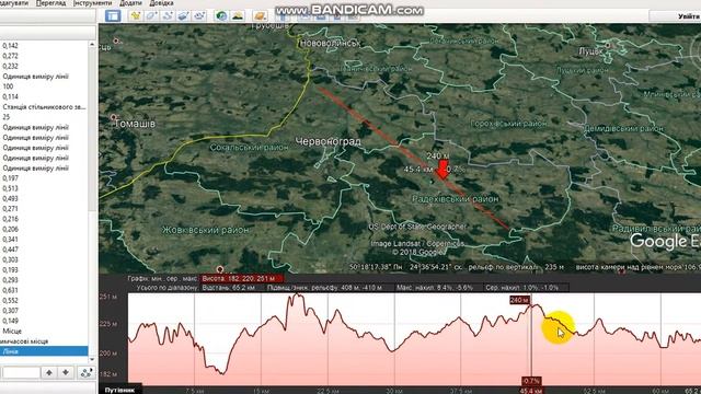 ПОБУДОВА КАРТИ ПРОФІЛЮ РЕЛЬЄФУ | Google Earth Pro | смотреть онлайн