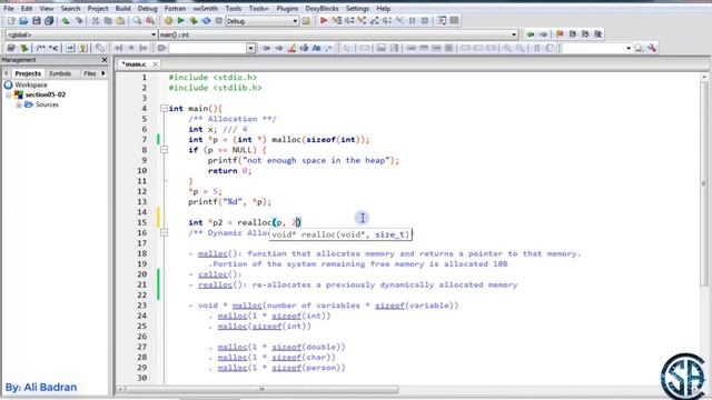 C Programming: Dynamic Memory Allocation using realloc || English - Must watch смотреть онлайн