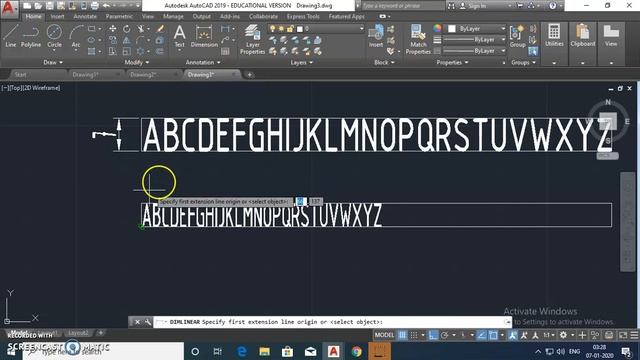 2D geometric constructions, and Lettering | Engineering Graphics | AutoCAD смотреть онлайн