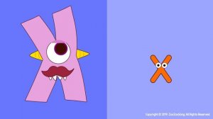 Monster alphabet letter U, V, W, X, Y, Z song compilation