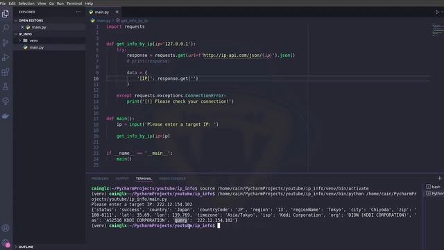 Вычисляем по IP с помощью Python. Как определить местоположение по IP.mp4 смотреть онлайн