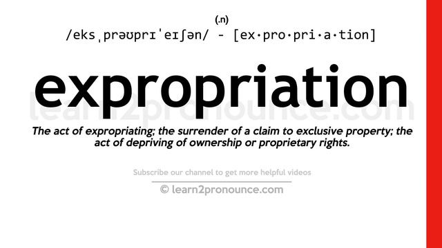 Pronunciation of Expropriation | Definition of Expropriation смотреть онлайн