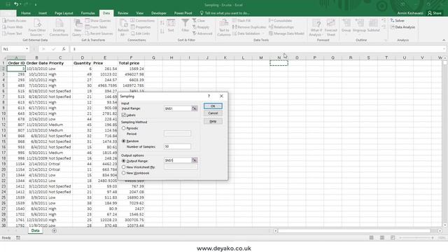 Data sampling with Excel data analysis tool смотреть онлайн