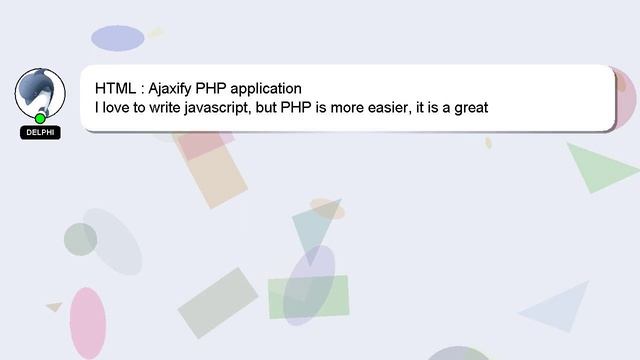 HTML : Ajaxify PHP application смотреть онлайн