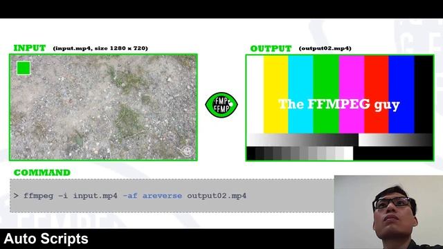 FFmpeg tutorial - How to reverse a video and or audio Backward playing image and or sound смотреть онлайн