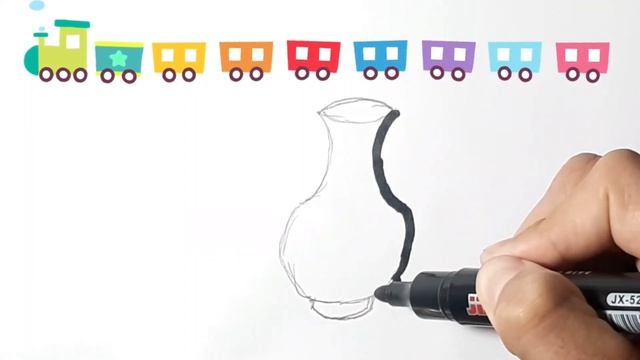 Draw a jug for kids.Рисовать кувшин для детей.Disegna una brocca per bambini смотреть онлайн