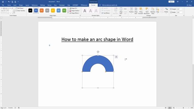 How to make an arc shape in Word смотреть онлайн