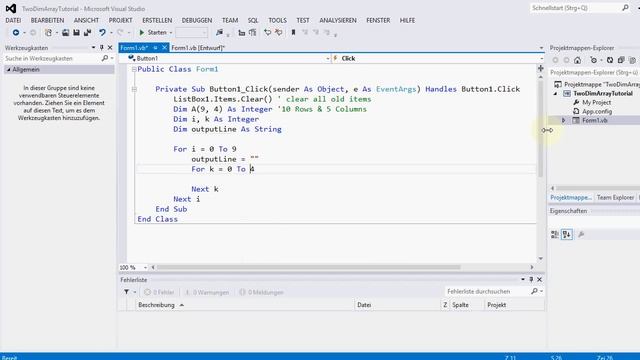 VB: Two Dimensional (2D) Array смотреть онлайн
