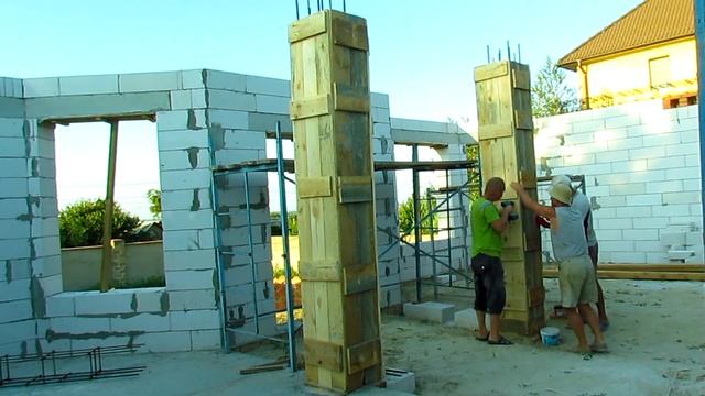 Дом с Нуля Часть 5 МОНОЛИТНЫЕ КОЛОННЫ, Монтаж ОПАЛУБКИ для колонн своими руками Как ПРАВИЛЬНО делат смотреть онлайн