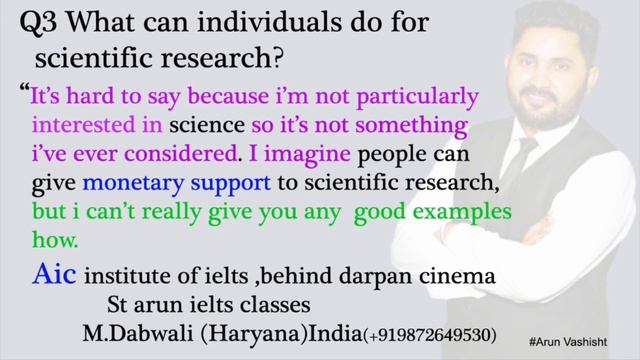 Part 3 Science Cue card an area of science that interests you | ielts India by Arun Vashisht смотреть онлайн