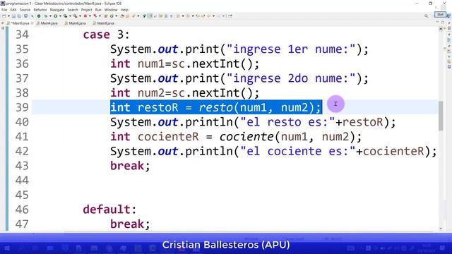Metodos return-void en JAVA menu factorial primo cociente resto potencia producto (sucesivas) P 3/4 смотреть онлайн