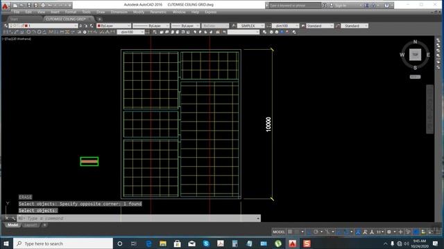 AUTOCAD - SHOW OSNAP FOR CEILING GRID AND LIGHT FIXTURES LAYOUT смотреть онлайн