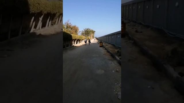 Дорога на пляж Zahabia Beach Resort 3* курорт Хургада. Египет