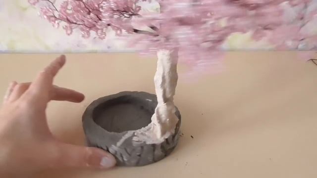 Сакура-светильник из бисера. Часть II. МК / DIY Sakura wire beaded tree. II part смотреть онлайн