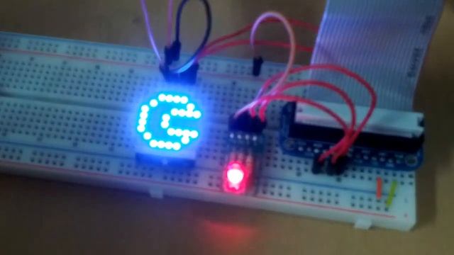 I2C test on Raspberry Pi with Adafruit 8x8 LED Matrix and Ruby смотреть онлайн