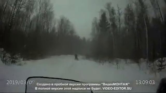 Сибирь Восточная. Снег ну оооочень много. Снегоход смотреть онлайн