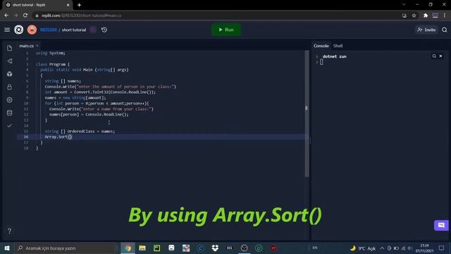 C# How To Alphabetically Sort Strings In An Array!!! смотреть онлайн