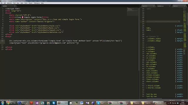 Писане на код за Login Form за 6 минути с Emmet смотреть онлайн