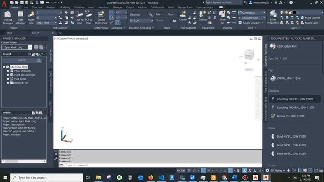 Python for Tri-clamp and coupling AutoCad Plant 3D смотреть онлайн