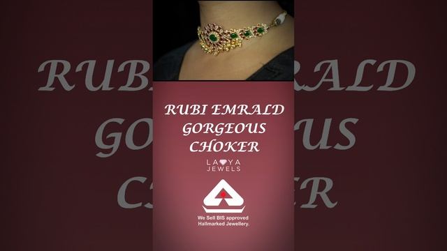 Radiate Elegance with our Exquisite Ruby Emerald Choker ✨ | Lavya Jewels #lightweight #necklace смотреть онлайн