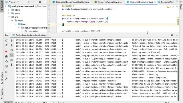 React Hooks + Spring Boot CRUD Full Stack App - 11 - Build Create Employee REST API смотреть онлайн