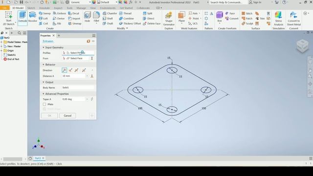 Inventor 2022 - Latihan 1 смотреть онлайн