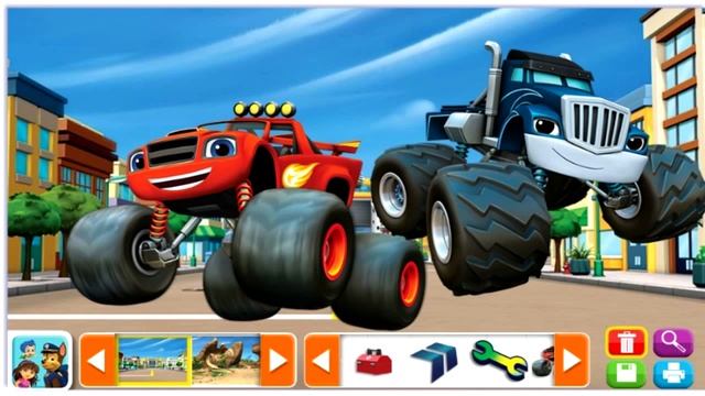 Blaze and the monster machines - Race "Wild west". Game for Kids смотреть онлайн